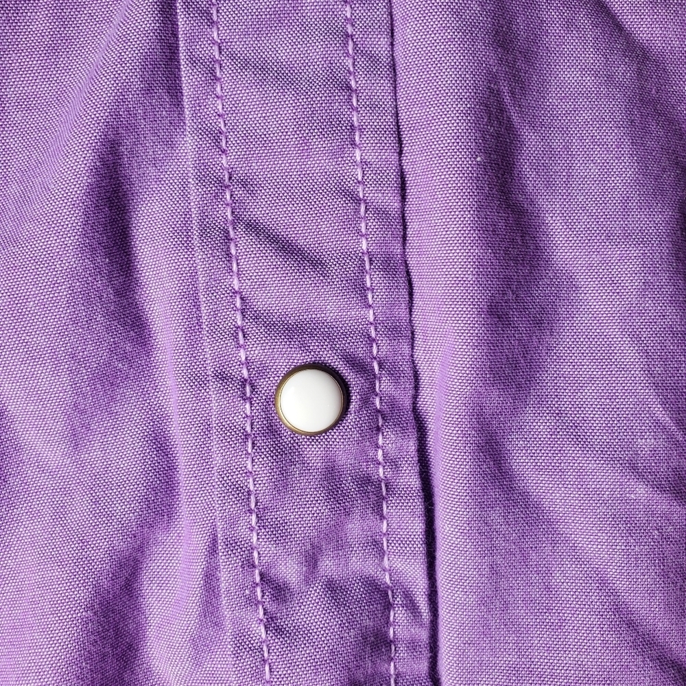 C.E.‎ Schmidt Workwear Purple Snap Button Collare… - image 10